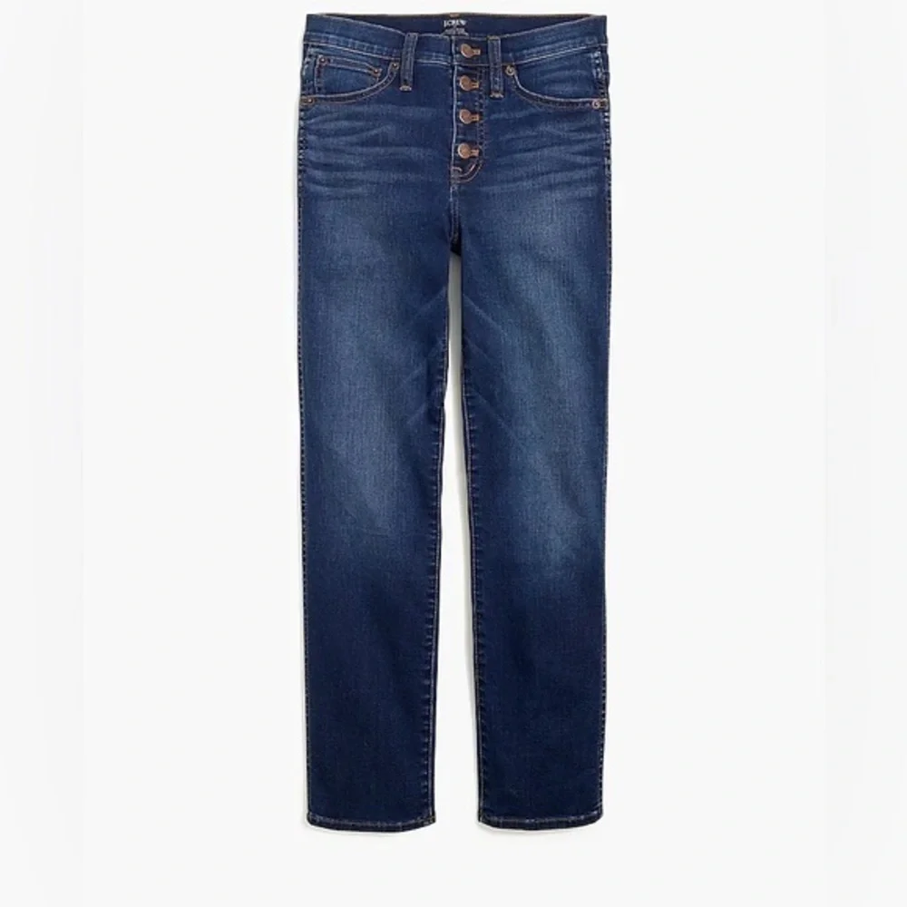 J CREW vintage Straight Jean with (4)button fly in stormy ink Size 28 EUC